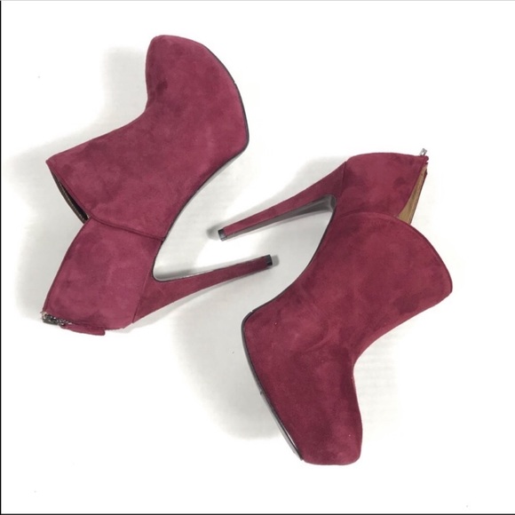 Nine West Suede Leather Booties Belanie Size 8 - Picture 2 of 8